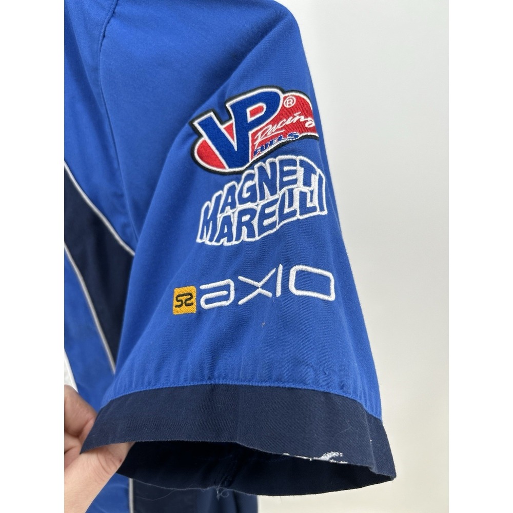 JH Design Yamaha Racing Pit Crew Button Up Shirt XL Embroidered Emblems - Picture 7 of 16